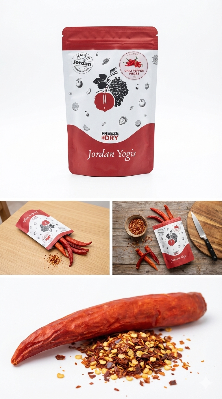 فلفل بلدي حار مسحوق أو حبة كاملة