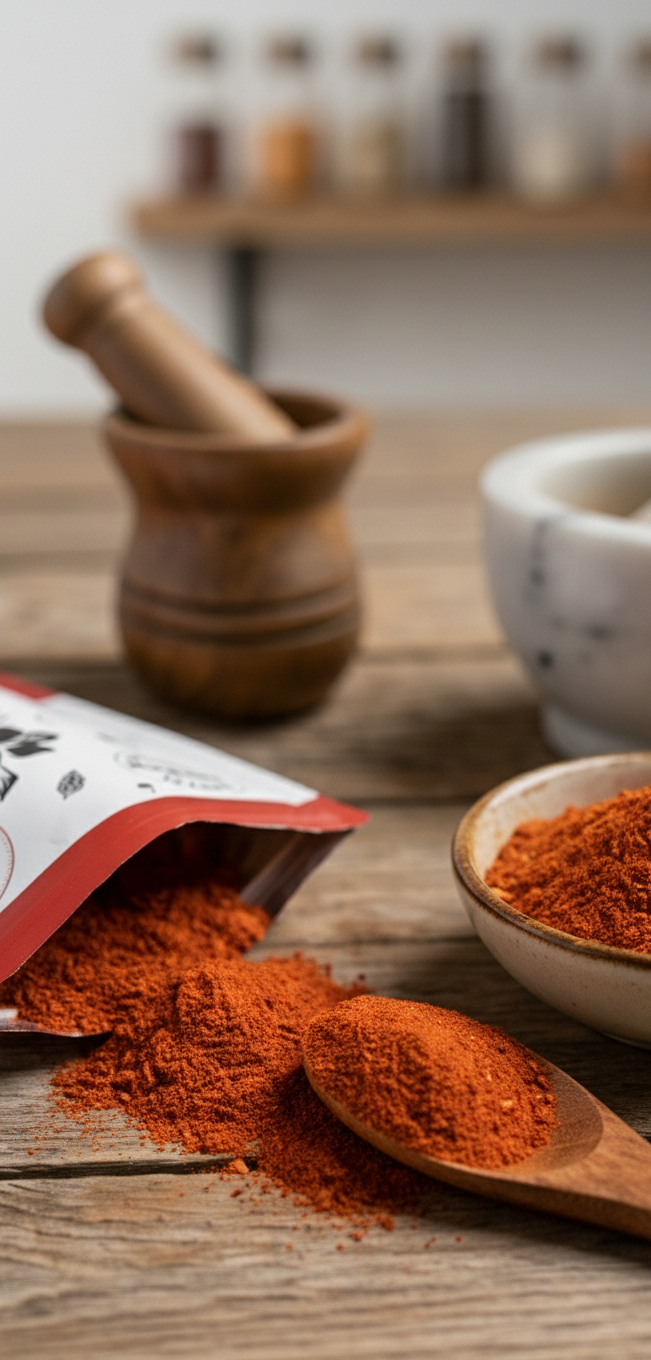 فلفل بلدي حار مسحوق أو حبة كاملة